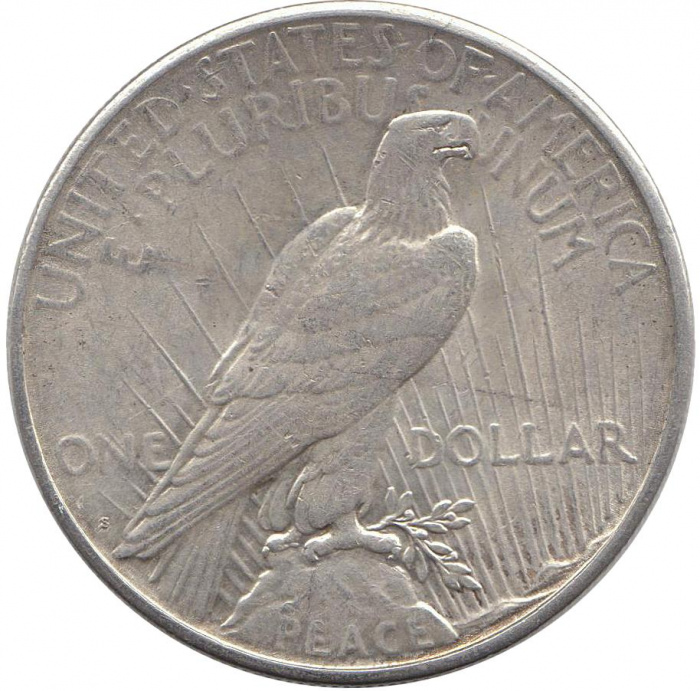 (1923s) Монета США 1923 год 1 доллар   Мирный доллар  XF